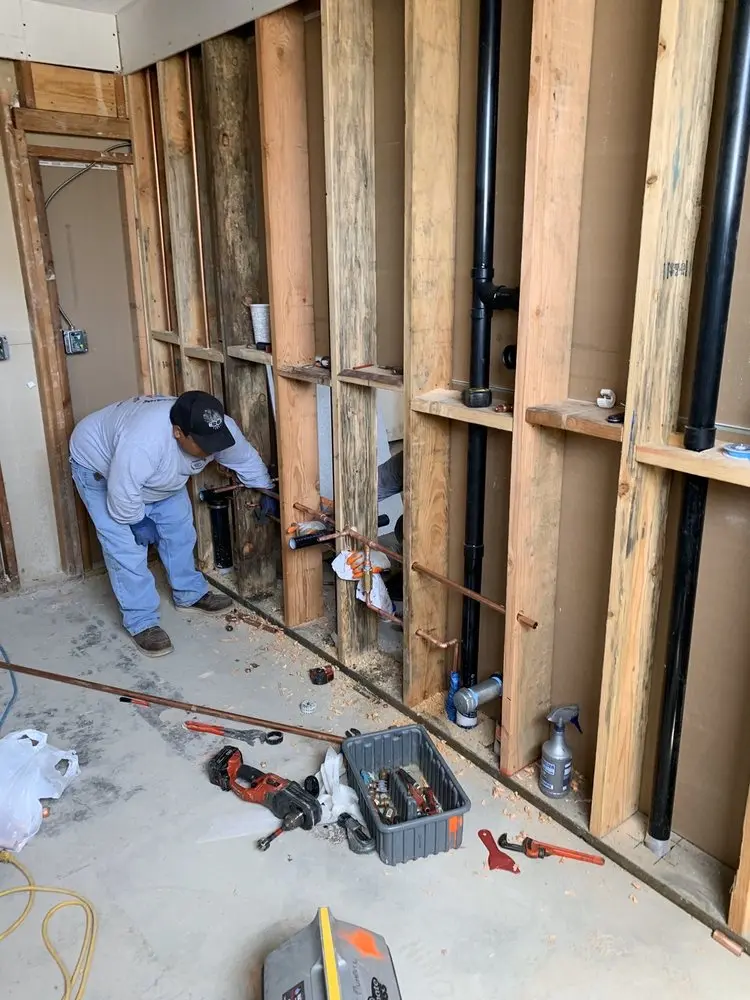 Commercial rough-in plumbing for Water Heater Replacement in Pasadena on The Gulf